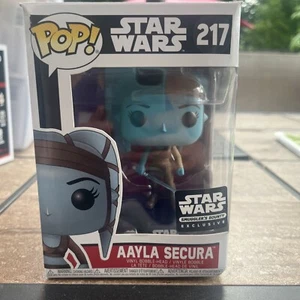 Funko Pop Star Wars #217 Aayla Secura Smuggler's Bounty Exclusive - Picture 1 of 8