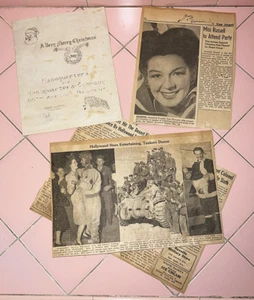 WWII 1942 6th Armored Calif Xmas Dinner + Hollywood Troop Party Rosalind Russell - Picture 1 of 9