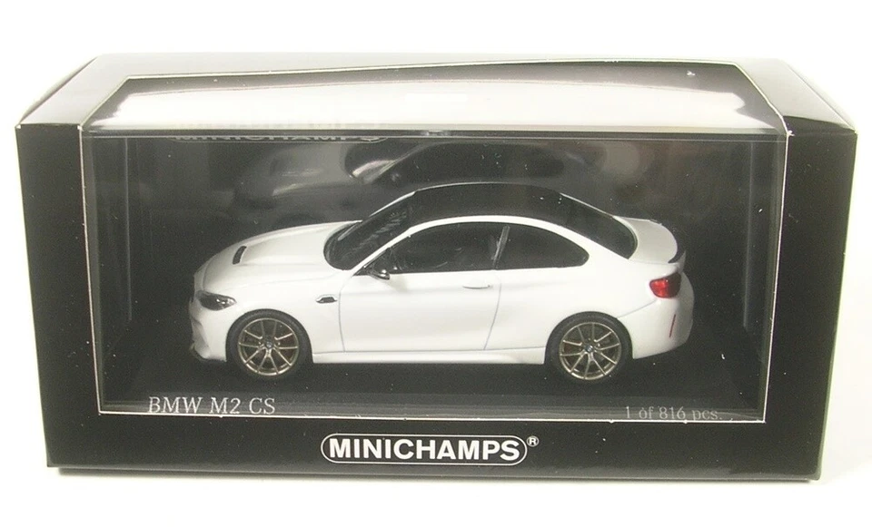 BMW M2 Cs (Bianco Con Oro Cerchi) 2020 1:43 MINICHAMPS - Immagine 1 di 1