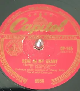 Al Martino – Here In My Heart / I Cried Myself To Sleep - 78RPM 10" record VG+ - Picture 1 of 1
