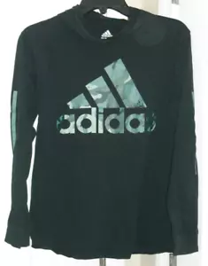 Adidas Hooded, Long Sleeve, Pull-over, Camo Adidas Logo, Large, Good Condition - Picture 1 of 4