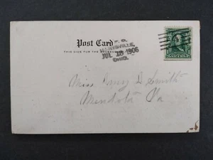 Ohio: Marysville 1906 View Postcard, RFD #4 to Virginia - Picture 1 of 2