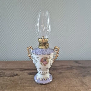Vintage. Lampe à pétrole scène Limoges lampe à pétrole brûleur à paraffine la... - Afbeelding 1 van 8