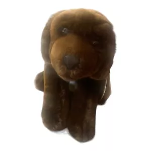 Animal Alley Toys R Us Chocolate Labrador Retriever Dog Plush Puppy 12” Vintage - Picture 1 of 5