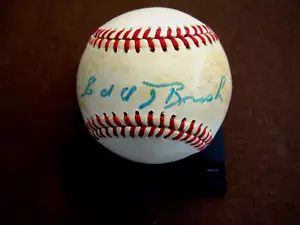 EDD ROUSH 2 X BATTING CHAMP REDS GIANTS HOF SIGNED AUTO MACPHAIL GU BASEBALL JSA - Picture 1 of 5