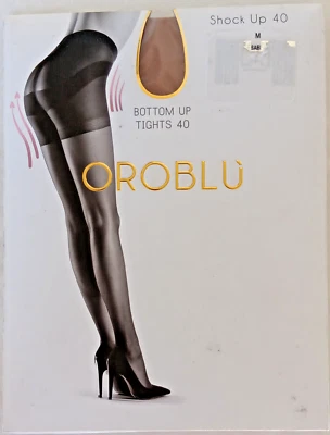 OROBLU Sable Nude Beige Shock Up Bottom Up Tights 40 Den Size Medium NEW $35 - Image 1 of 3