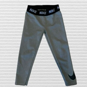 Nike Dri Fit Girls 5 Gray Athletic Tights Sportswear Performance - Picture 1 of 7
