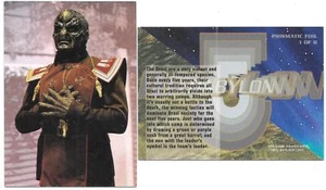 Tarjeta coleccionable Babylon 5 Prismatic Foil #1 Drazi 1995 Fleer ultra nueva casi como nueva - Imagen 1 de 1