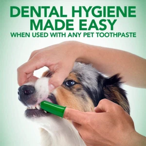 Finger Toothbrush For Dogs Easy Dog Teeth Cleaning & Bad Breath 10 Pack - Picture 1 of 12