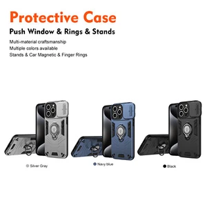 For VIVO S18 S17 V30 V27 V25 T3 Y36 Y17 Anti-fall Push Window Bracket Phone Case - Picture 1 of 9
