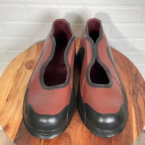 Salisbury Honeywell Overshoes Men 12 Burgundy Galoshes Lineman Slip On Lug Sole - Picture 1 of 9