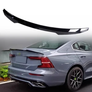 For 2019-2024 Volvo S60 ABS Glossy Black Rear Spoiler Tail Trunk Lip Wing 1PCS H - Foto 1 di 10