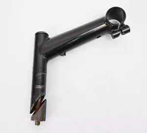 Vintage Y.C. Black Road MTB Bike Stem 120mm 25.4Bar, 22.2 Clamp Quill Stem - Picture 1 of 4
