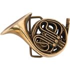 Brass French Horn Band Music Musician Player Marching 1970s Vintage Belt Buckle