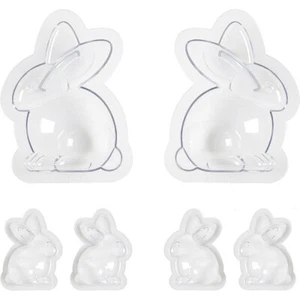 Mastrad Set/6 stampi per cioccolato a forma di coniglietto trasparente - 4 piccoli, 2 grandi - Foto 1 di 1
