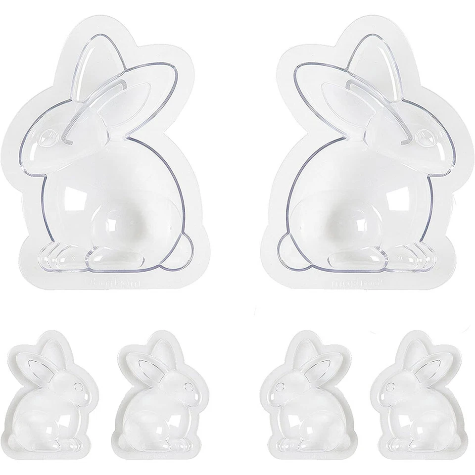Mastrad Set/6 Clear Bunny Shaped Chocolate Molds - 4 Small, 2 Large - Image 1 of 1