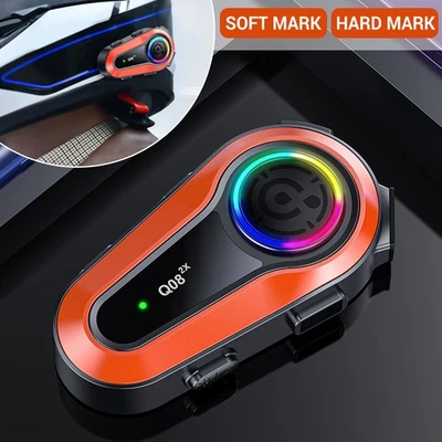 Motorcycle Headset Bluetooth Helmet Intercom Speaker Music Share Headphone 2025 - Image 1 of 4
