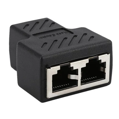 Splitter 2-Way Adapter Ethernet Extender Connector Divider - Image 1 of 4