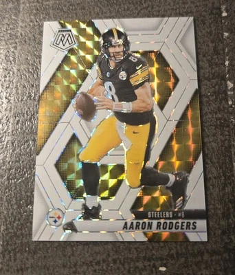2025 Panini Mosaic White Prizm Aaron Rodgers Steelers Packers #243 SSP 22/25 NFL - Image 1 of 2