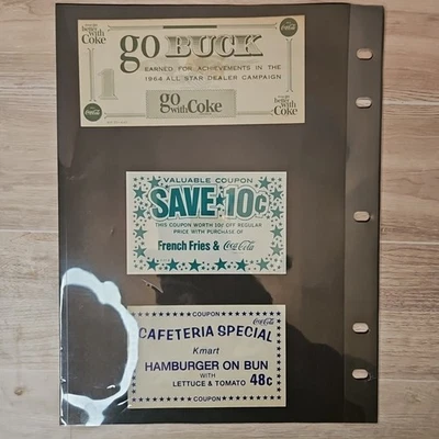 Vintage Coca-Cola Coupons From K-mart, All-star Dealer Campaign 1960s - Lot Of 3 - Image 1 of 4