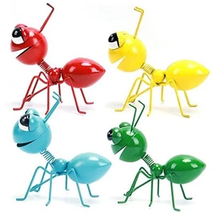 Metal Yard Art Garden Decorative Cute Ant Outdoor Wall Sculptures-Set of 4 - Picture 1 of 7