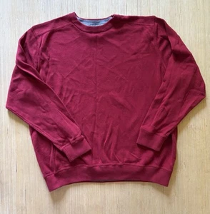 Talbots Men's Size XL Red Knit Cotton Pullover Crewneck Sweater Long Sleeve - Picture 1 of 5