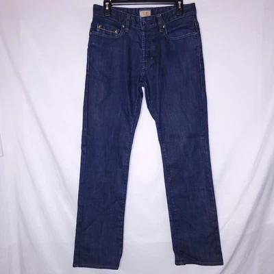 Hugo Boss Jeans Mens 31/32 Dark Wash Orange Regular Fit Button Fly - Image 1 of 4