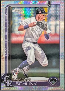 2025 Topps Chrome Prism Refractor Parallel #238 Aaron Schunk Colorado Rockies  - Bild 1 von 2