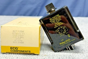 Philips ECG...RLY4173K...10A...24 VDC Time Delay Relay .1-10 Seconds DPDT - Picture 1 of 7