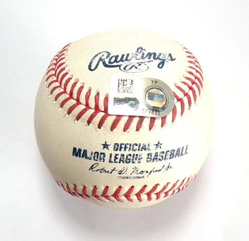 9-17-24 D-Backs @ Rockies Game-Used Baseball Eugenio Suarez/Ryan Feltner COA - Image 1 of 4