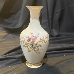Lenox Bud Vase Queen's Garden Floral Gold Trim 7"x3" - Picture 1 of 9