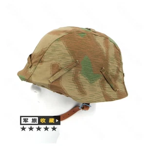 World War II German M35 Green Steel Helmet+split Camouflage Helmet Cover Replica - Picture 1 of 8