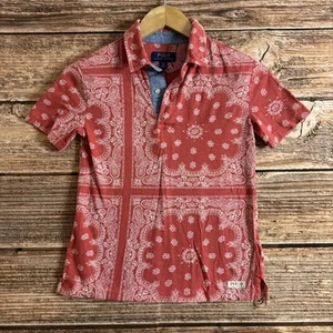 Polo Ralph Lauren Girls Short Sleeves Polo Shirt Pink Paisley Size S (8) - Picture 1 of 11