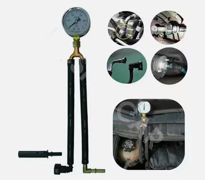 Car Fuel Pressure Tester Gauge Gasoline Test Tool W/Hose Adapter Set Accessories - Image 1 of 4