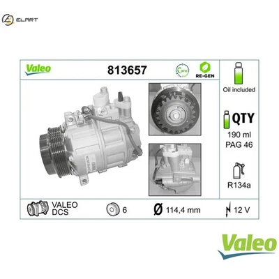 COMPRESSOR AIR CONDITIONING 813657 FOR MERCEDES-BENZ C-CLASS/Sportscoupe CLK - Image 1 of 4