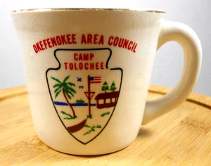BSA Boy Scouts Okefenokee Area Council Camp Tolochee Georgia ceramic coffee mug - Picture 1 of 8