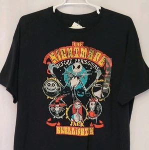 NWT Nightmare Before Christmas Jack Skellington Black Graphic T Shirt Men's XL - Picture 1 of 5