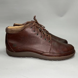 Born Nigel Boots Men's Size 11.5 Dark Brown Leather Lace Up Casual Ankle Chukka - Picture 1 of 14
