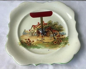 Antique Cake Plate With Bakelite Handle L & S. son Ltd. Hanley. England. - Picture 1 of 8