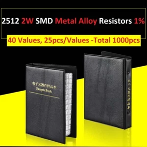 2512 Musterbuch 1% 2W SMD Metalllegierung Widerstand Sortiment Set 40 Werte 1000 Teile - Bild 1 von 9