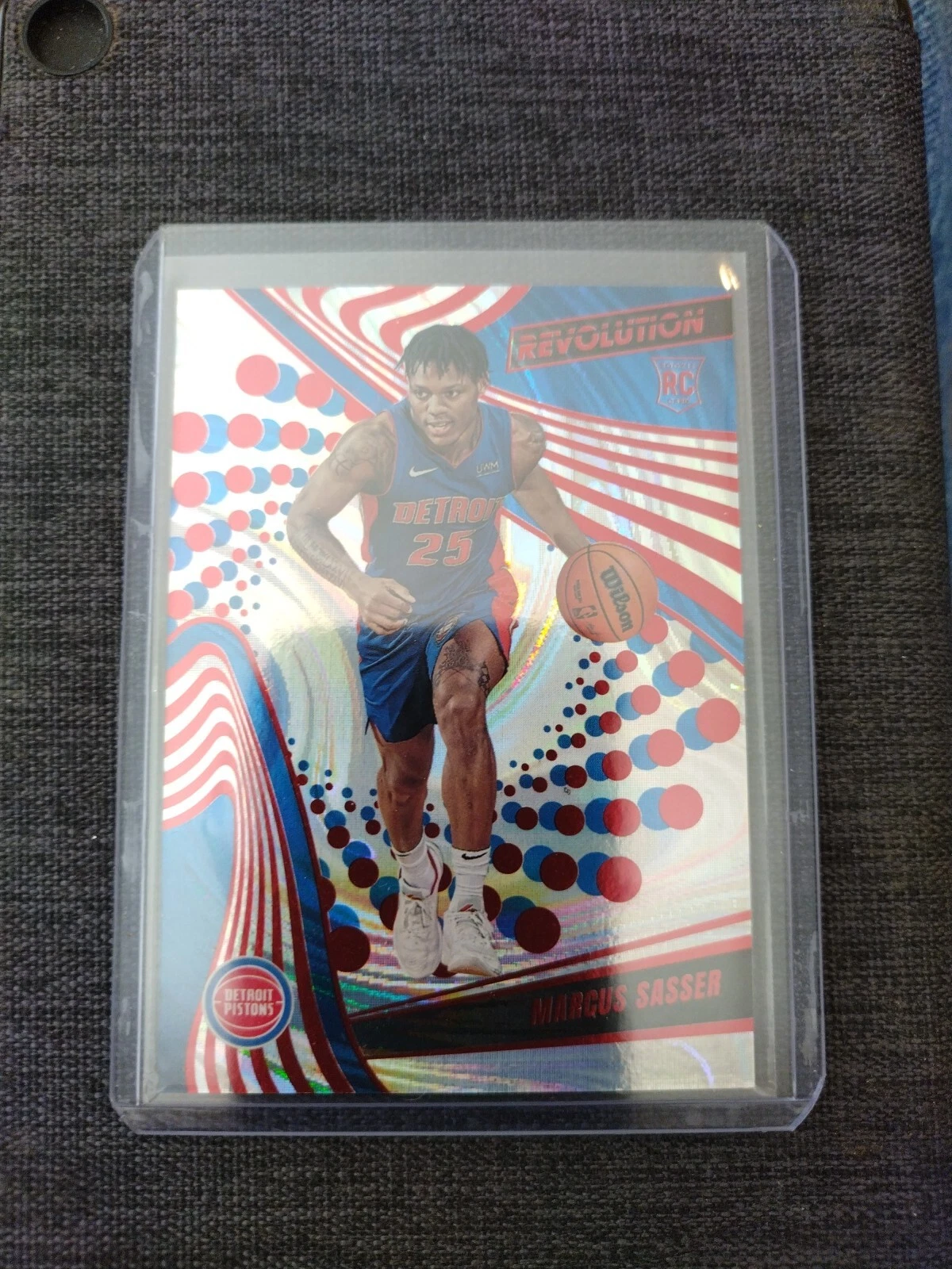 2023-24 Panini Revolution #126 Marcus Sasser Red SwirlSP Rookie RC /199 Pistons