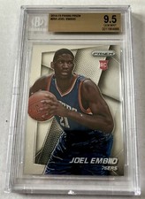 2014-15 Panini Prizm Joel Embiid RC ROOKIE PRIZM BGS 9.5 BECKETT 76ers MVP 🔥