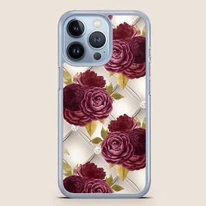 Rose Floral Hard Clear Phone Case Cover For Apple iPhone Pro Samsung Galaxy S - Picture 1 of 8