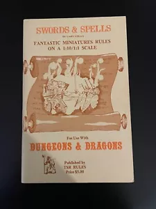 D&D Espadas y Hechizos Miniaturas Reglas Gary Gygax 2do 1977 TSR Firmado EX F3 - Imagen 1 de 6