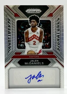 2023-24 Prizm Sensational Signatures Silver #43 Jalen McDaniels Auto Raptors - Picture 1 of 2