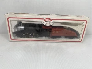Model Power HO Scale 0-4-0 Locomotive # 6634 + Santa Fe Tender with box - Picture 1 of 9