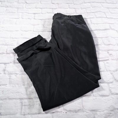 Van Heusen Black Pleated Cuffed Relaxed MEns Chinos Pants 42x30 - Image 1 of 4