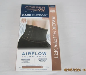 Copper Fit Elite Rückenstütze AirFlow Rückenbandage verstellbar Doppelband 30-50" - Bild 1 von 9