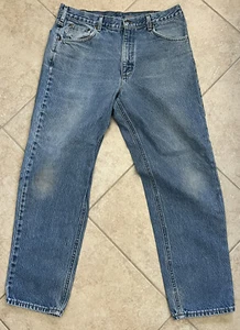 Carhartt Denim Jeans Size 34x29 measured (tag 36x30) Relaxed Fit 101512 406 - Picture 1 of 8