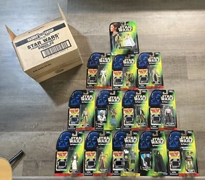 Lot of 13 Star Wars Power of the Force Figures Green Random 1995 + Walmart Box - Picture 1 of 13
